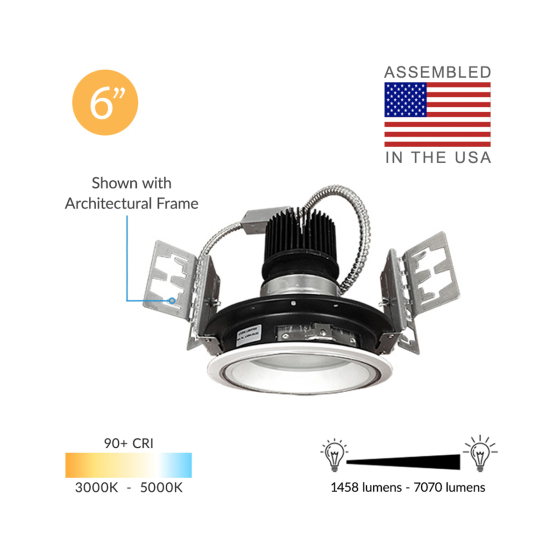 Alcon 14132-6 Mirage 6-Inch Architectural LED Recessed Light