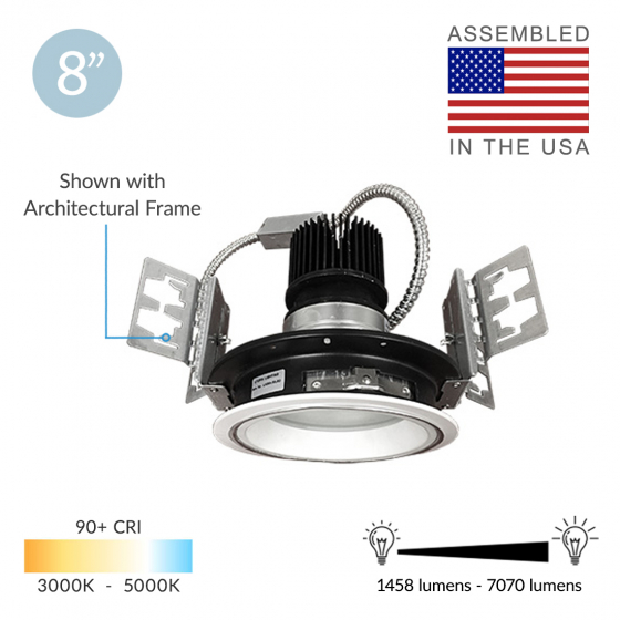 Alcon 14132-8 Mirage 8-Inch Architectural LED Recessed Light