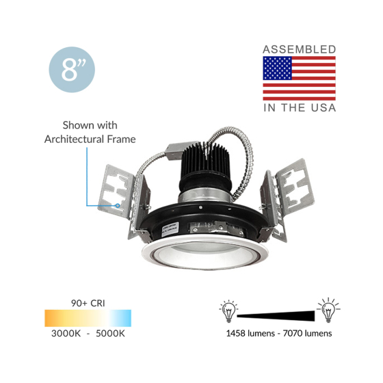 Alcon 14132-8 Mirage 8-Inch Architectural LED Recessed Light