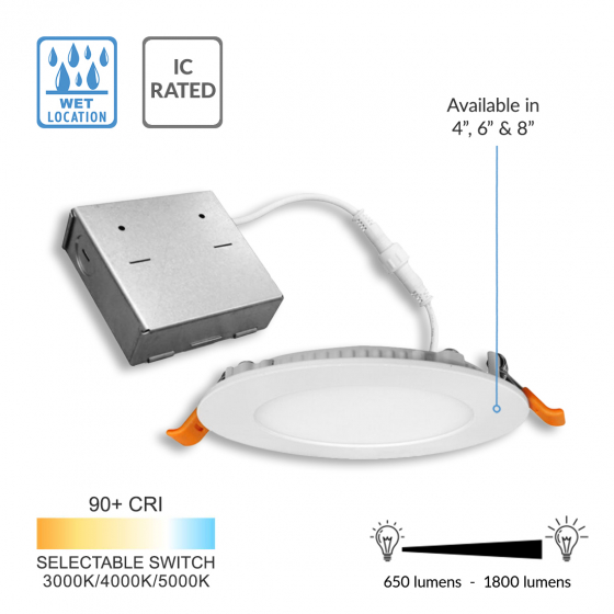 Alcon 14133 Round Shallow Recessed LED Downlight
