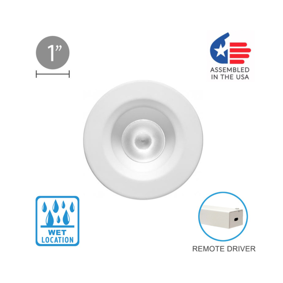 Alcon 14142-R-DIR Recessed Multiples 1-Inch Miniature LED Fixed Round Outdoor Light