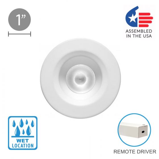Alcon 14142-R-DIR Recessed Multiples 1-Inch Miniature LED Fixed Round Outdoor Light