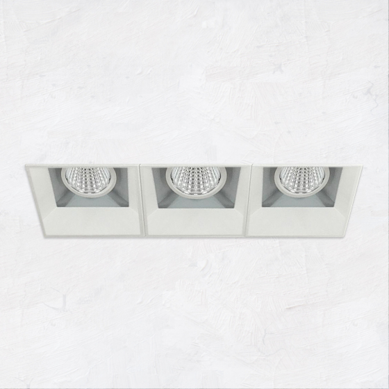 Alcon 14310-3 Oculare LED Architectural 3-Head Multiple Recessed Lighting System Fixture 