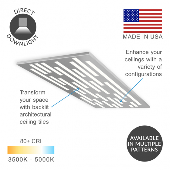 Alcon 14315 Architectural Recessed Flat Panel Troffer LED Light