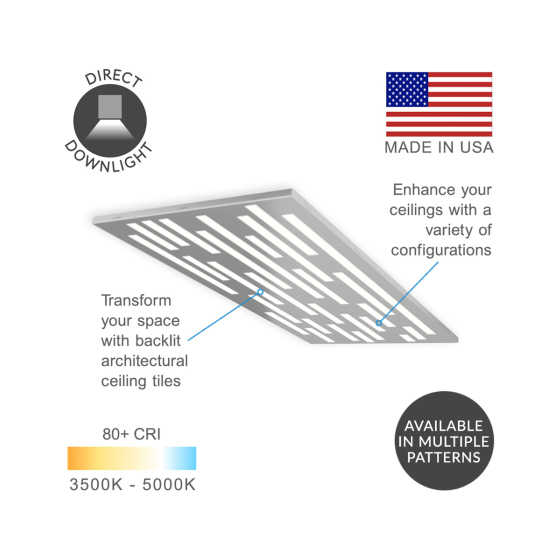 Alcon 14315 Architectural Recessed Flat Panel Troffer LED Light