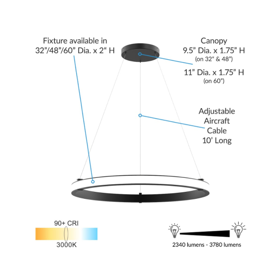 Outer LED Round Modular Pendant Light