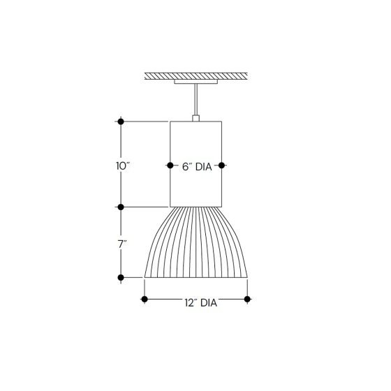 12-Inch Architectural LED High Bay Dome Pendant Light