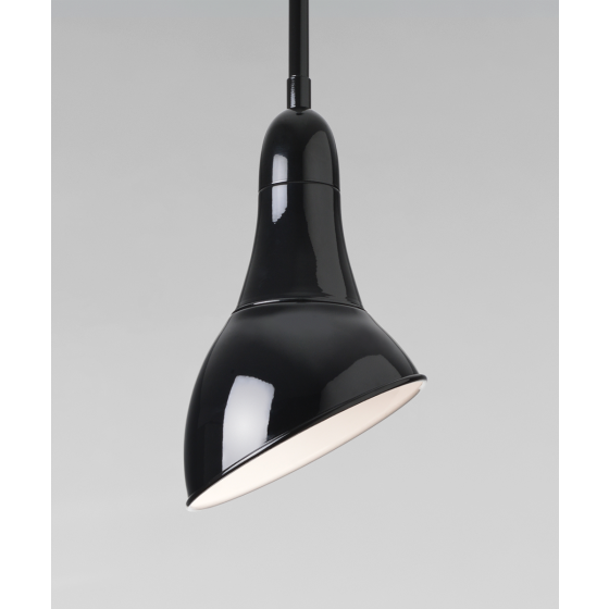 Alcon 15206 commercial pendant dome light shown in black finish