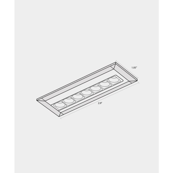 The 15301-3 mico-optic linear light pictured with black trim