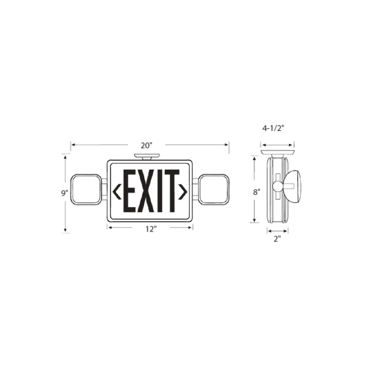 Alcon Lighting 16107 Aluminum LED Exit Signs with Emergency Lights