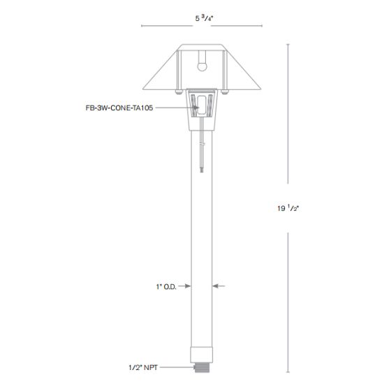 SPJ Lighting Forever Bright SPJ-MA-20-LED-BS Turtle Friendly Outdoor LED Brass Outdoor Path Light