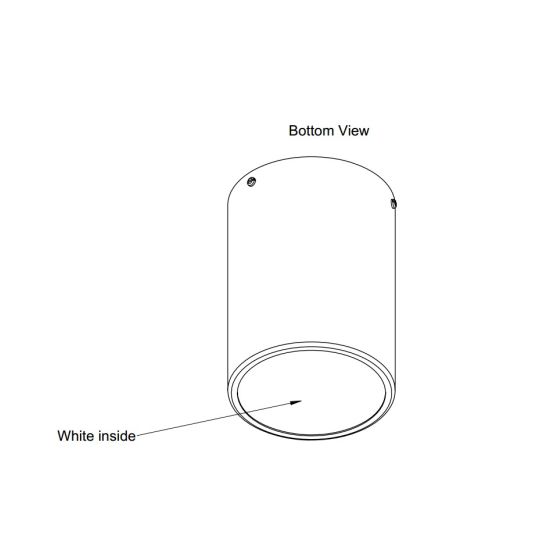 Alcon 12400-6 Architectural LED 6 Inch Surface-Mount Cylinder Light