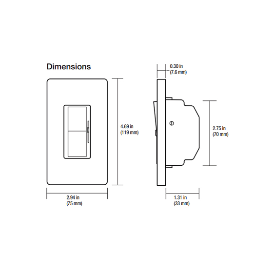 Lutron Diva DVTV-WH 0-10V Dimmer Switch Single-Pole 120V White (30mA Max)