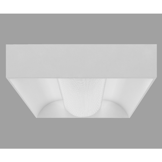 Surface-Mount Perforated Metal Center-Basket LED Troffer Ceiling Light