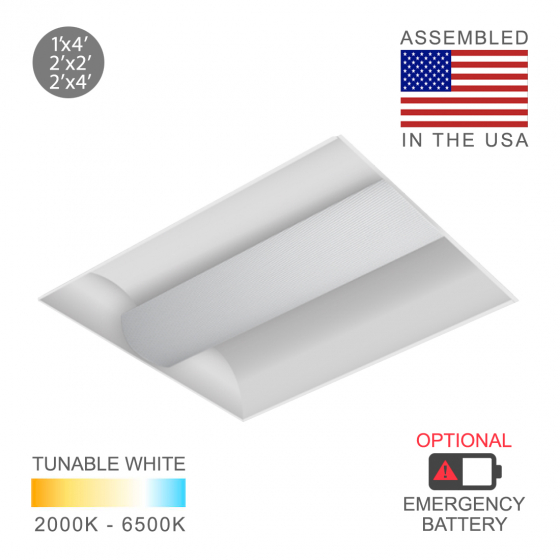 Alcon 24000 Elite Architectural LED Recessed Center Basket Direct Light Troffer