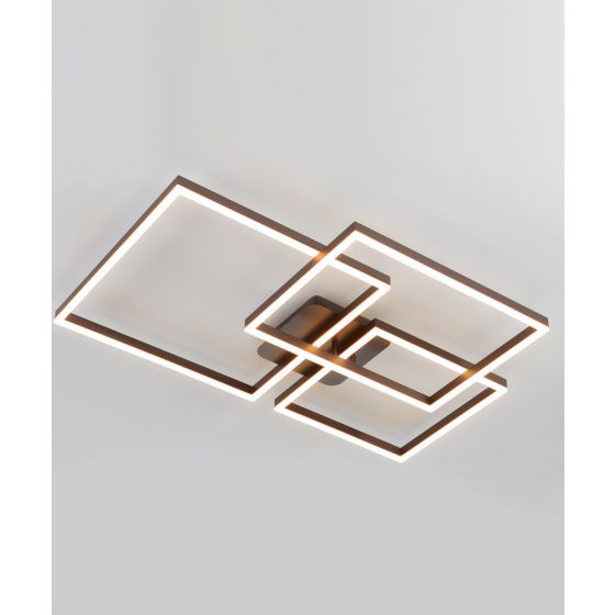 Architectural Surface-Mounted 3-Tier Square LED Ceiling Light