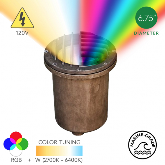Alcon 9043-RGBW 7-Inch In-Ground RGBW LED Well Light
