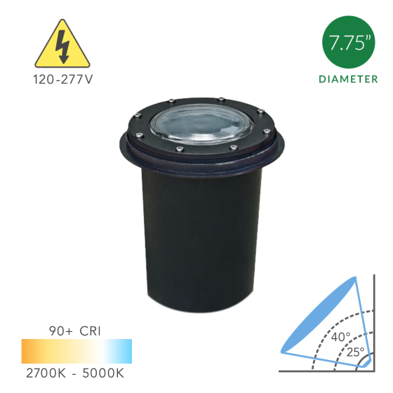 Alcon 9044 8-Inch In-Ground LED Well Light