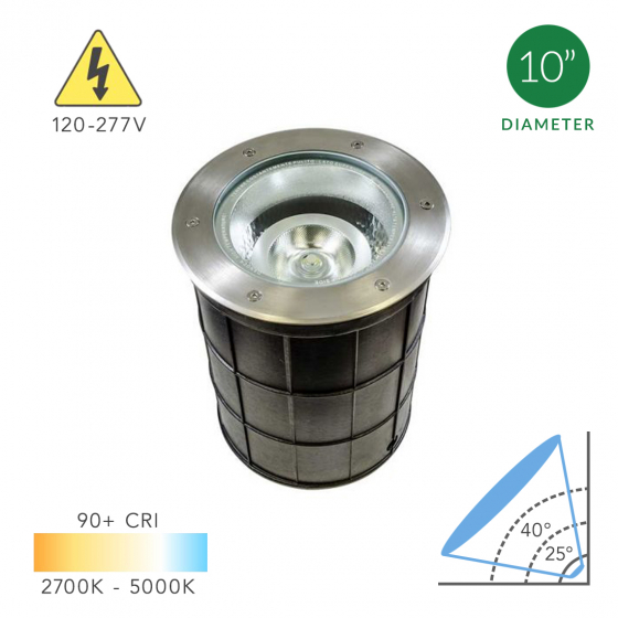 Alcon 9094 10-Inch In-Ground LED Well Light