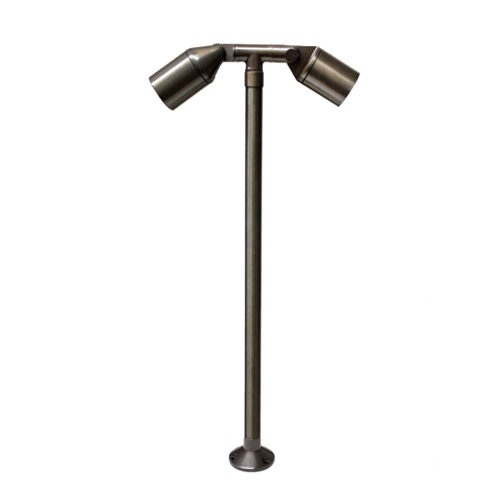 Brass LED Landscape Directional Twin Path Light