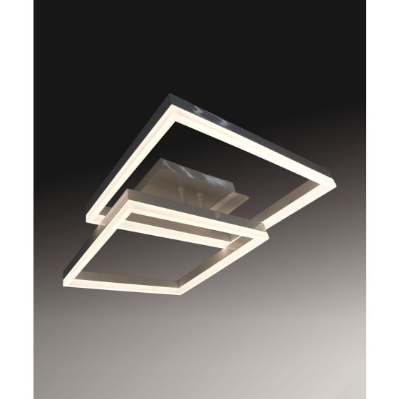 Architectural Surface-Mounted 2-Tier Square LED Ceiling Light