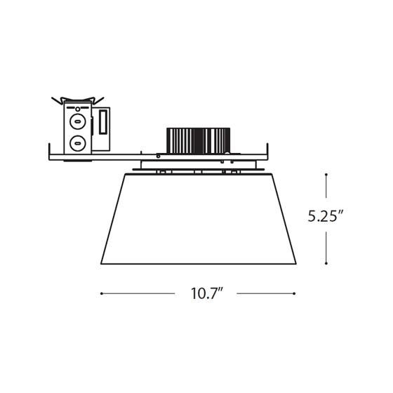Alcon 14022 Semi-Recessed 10-Inch LED Downlight