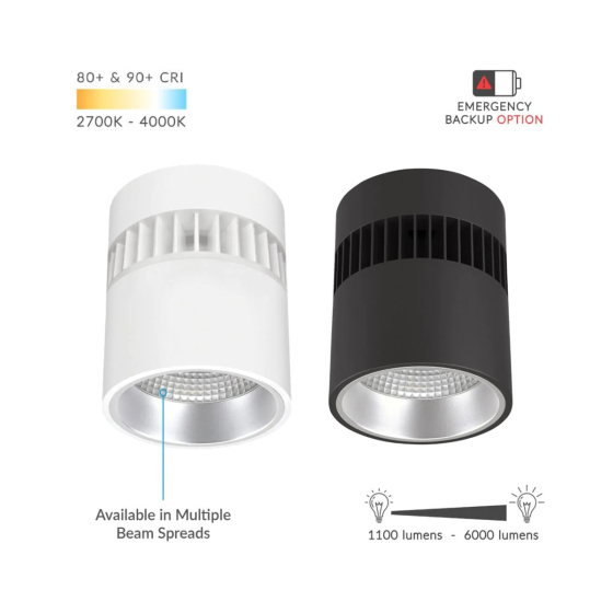 6-Inch LED Surface-Mounted Cylinder Ceiling Light