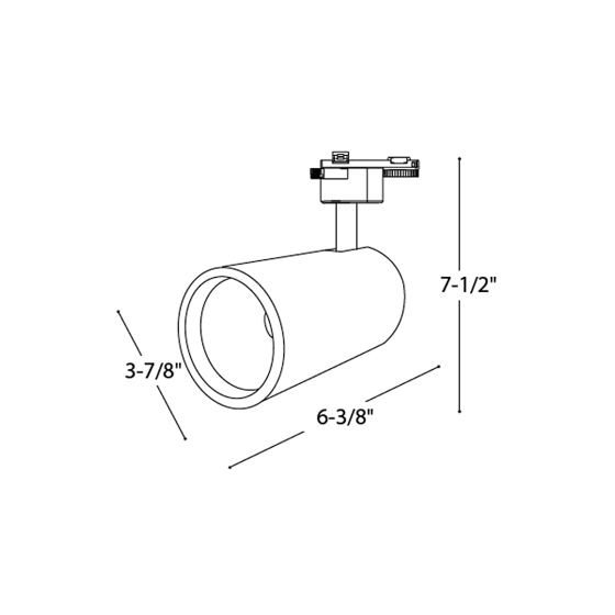 3-Inch Architectural Cylinder LED Track Light Head