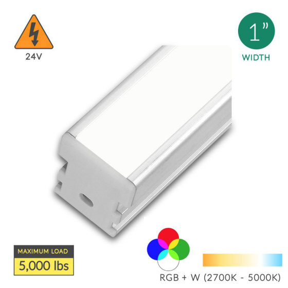 Alcon 14120-RGBW 1-Inch Drive Over Driveway In-Ground Recessed Linear LED Light