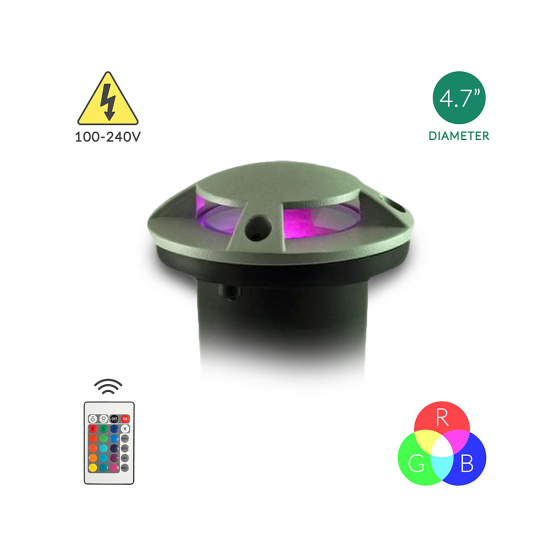 Alcon 90044 5-Inch In-Ground RGB LED Well Light