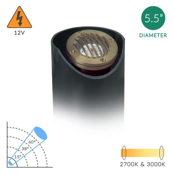 Alcon 9025 Low-Voltage 6-Inch Adjustable In-Ground LED Well Light