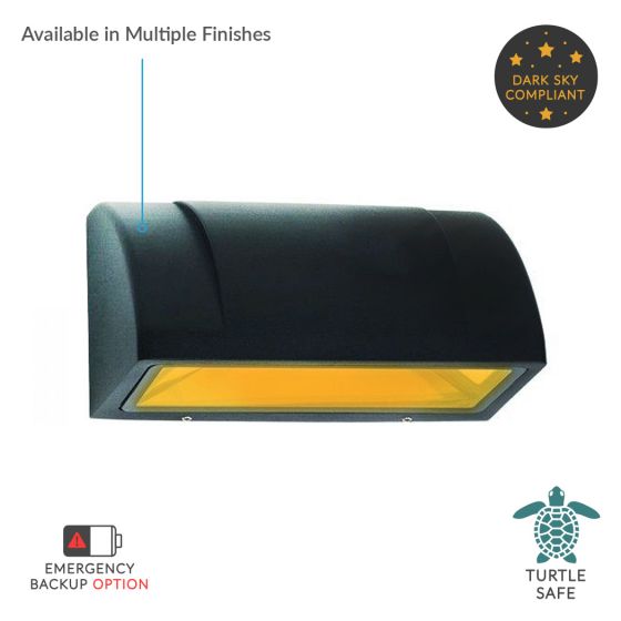 Alcon 11241-C Turtle Friendly Dark Sky Architectural Amber LED Wall Mount Light Fixture
