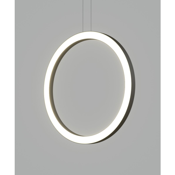 Vertical Large Round Chandelier Slim LED Ring Pendant Light