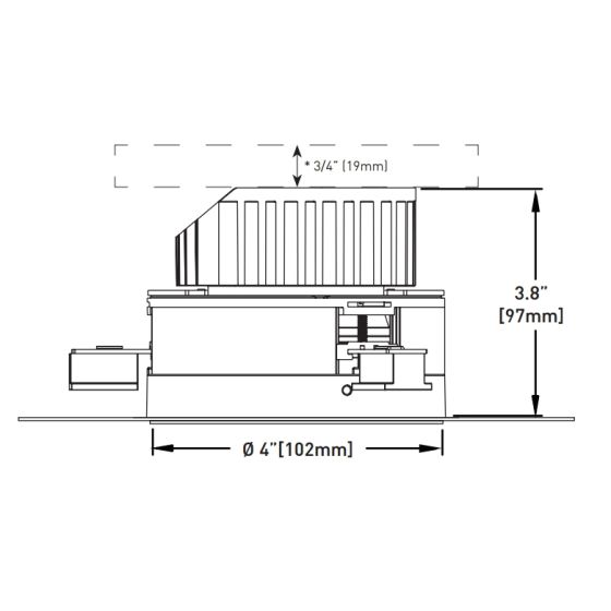Lucifer F4R-FE-2 Fraxion Microflange Recessed LED Downlight Suitable for Wet Location