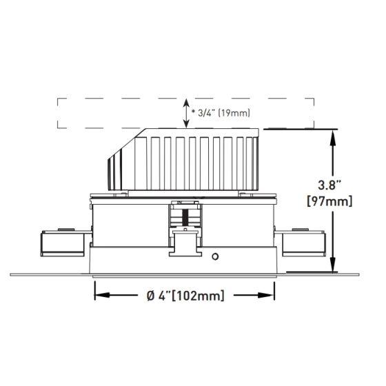 Lucifer F4S-FE-2-00 Trimless Fraxion Recessed LED Downlight Suitable for Wet Location