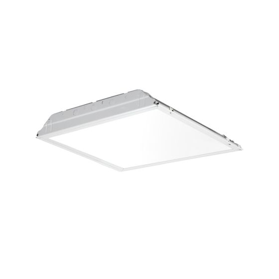 Product rendering of the 14709-WET wet-location LED troffer light with a corrosion-resistant white finish