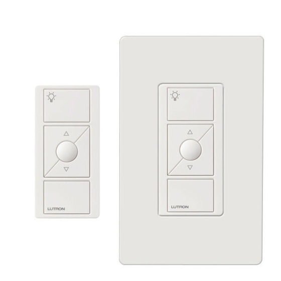 Lutron Caseta P-PKG1W-WH In-Wall Dimmer and Pico Remote