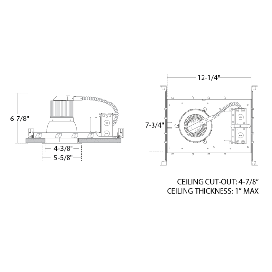 Alcon 14086-4 Lumino 4-Inch LED New Construction Recessed Light