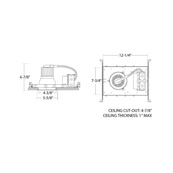 Alcon 14086-4 Lumino 4-Inch LED New Construction Recessed Light