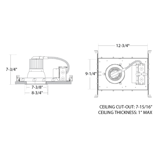 Alcon 14086-8 Lumino 8-Inch LED New Construction Recessed Light