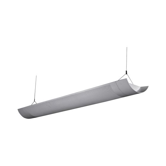 Alcon Lighting Marshal 10118-4 Full Perforated T8 and T5HO Fluorescent Architectural Linear 4 Foot Suspended Light Fixture – Uplight (Direct) and Downlight (Indirect)