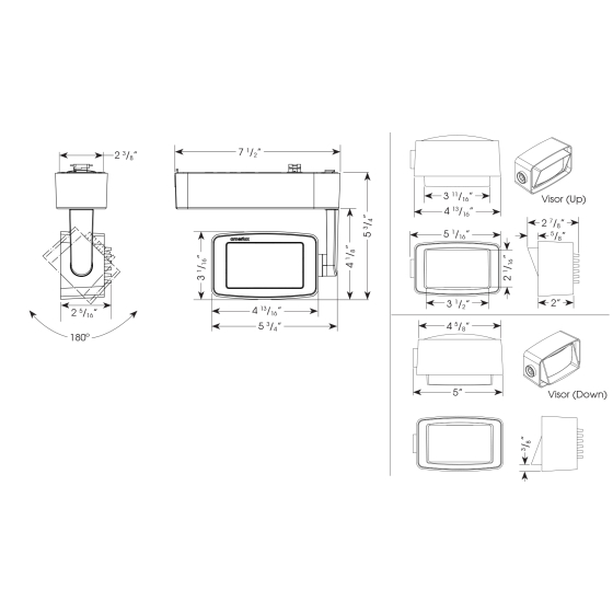Amerlux MURH Murro® Horizontal LED Track Light Fixture Wall Wash MURH 31 or 19 Watts  - Ideal for LED Gallery Lighting or Retail Track Lighting Applications