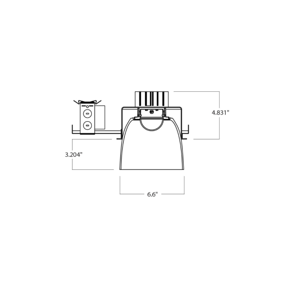Alcon 14023 Semi-Recessed 6-Inch LED Downlight