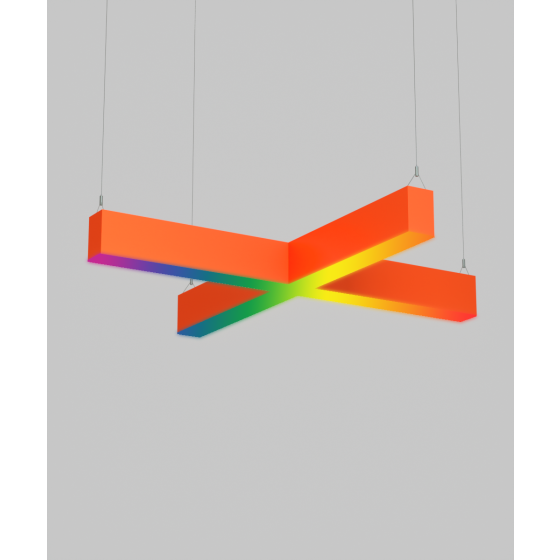 2.5-Inch RGBW Color Changing X-Shaped LED Pendant Light