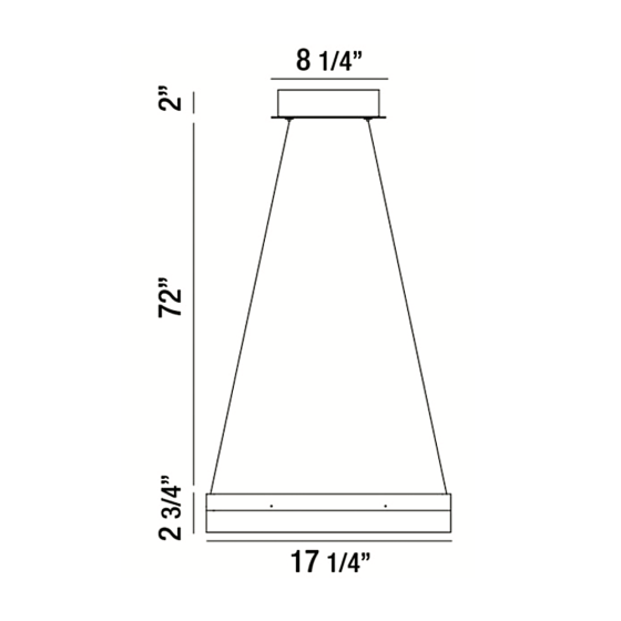 Alcon 12240 Bandini 17 Inches Architectural LED Suspended Chandelier