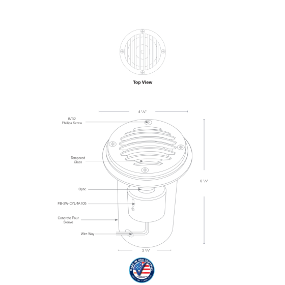 SPJ Lighting SPJ-MW1000-P-GR LED In-Ground Well Light Concrete Pour
