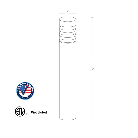 SPJ Lighting SPJ51-20 Aluminum LED Commercial Bollard