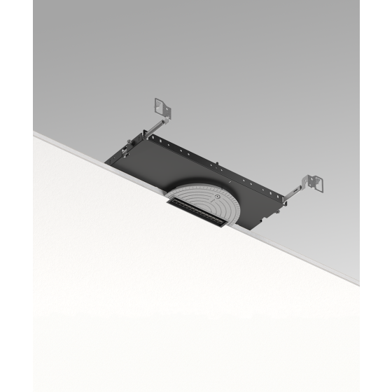 Our 15301-5 five-inch micro-optic linear lighting shown with a new construction mounting plate