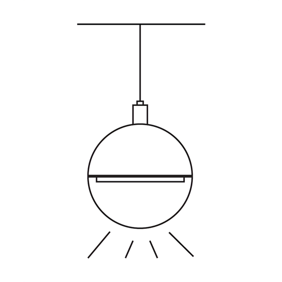 2-Inch LED Linear Tube Channel Pendant Downlight