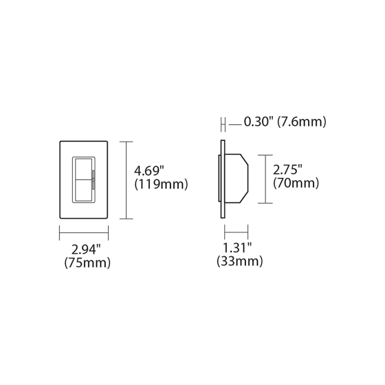 Alcon Lighting 2105 Viva Incandescent 600W Single Pole 3-Way Dimmer with Fan Speed Controls